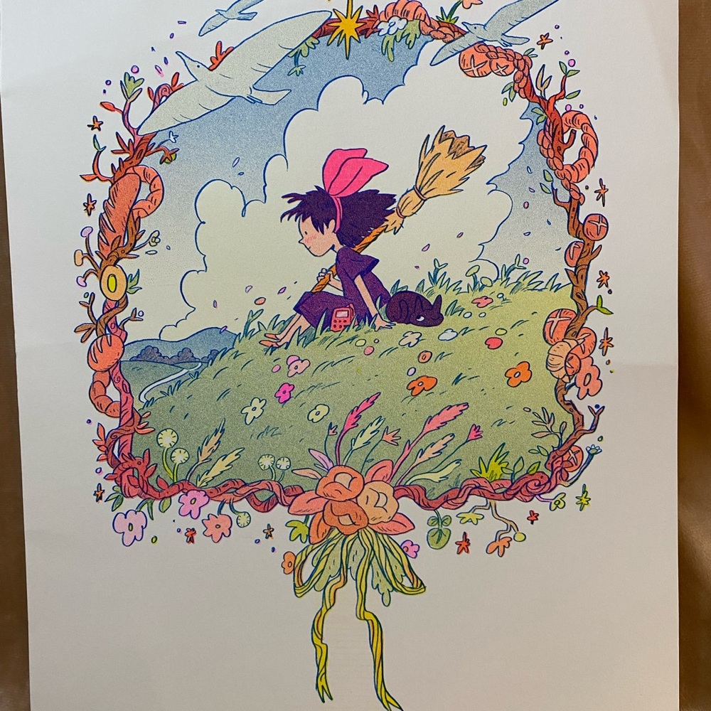 Natalie Andrewson Kiki's Delivery Service Large Risograph Print